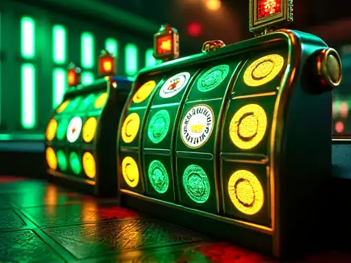 Megaways style Harbour Lights pokie with Sydney harbour skyline at Instant Casino